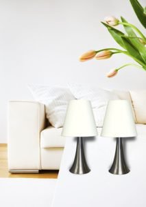 Simple Designs Home LT2014-WHT-2PK Table Lamps